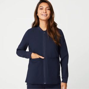 Figs Navy Bellery Scrub Jacket